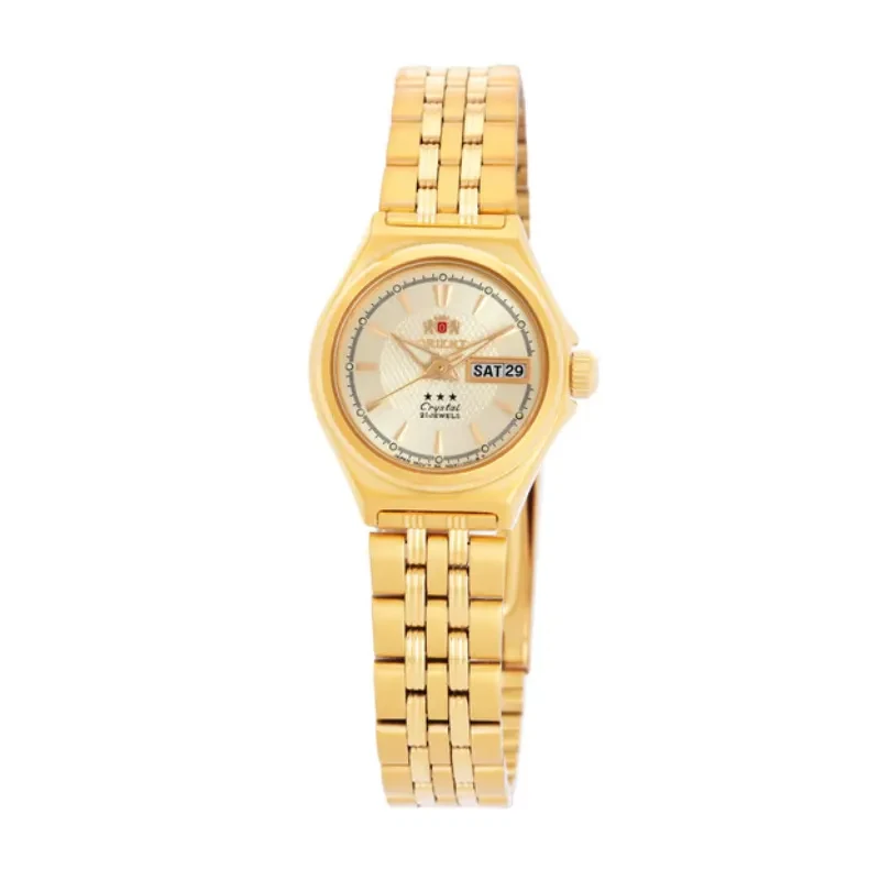 Orient Automatic Gold Dial Ladies Watch- FNQ1S001C9
